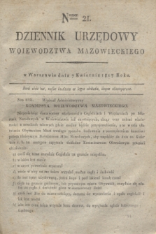 Dziennik Urzędowy Woiewodztwa Mazowieckiego. 1817, nr 21 (7 kwietnia) + dod.