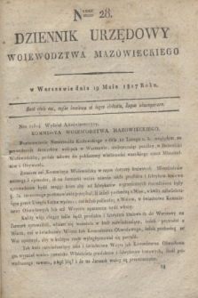 Dziennik Urzędowy Woiewodztwa Mazowieckiego. 1817, nr 28 (19 maja) + dod.