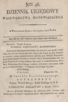 Dziennik Urzędowy Woiewodztwa Mazowieckiego. 1817, nr 48 (11 sierpnia) + dod.