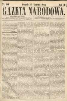 Gazeta Narodowa. 1863, nr 190