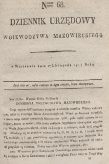 Dziennik Urzędowy Woiewodztwa Mazowieckiego. 1817, nr 68 (17 listopada) + dod.