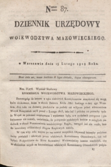 Dziennik Urzędowy Woiewodztwa Mazowieckiego. 1818, nr 87 (23 lutego) + dod.