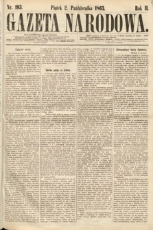 Gazeta Narodowa. 1863, nr 193
