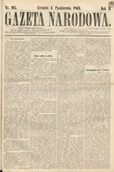 Gazeta Narodowa. 1863, nr 195