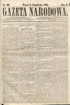 Gazeta Narodowa. 1863, nr 196