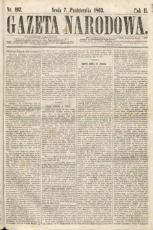 Gazeta Narodowa. 1863, nr 197
