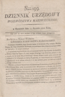 Dziennik Urzędowy Woiewództwa Mazowieckiego. 1820, nr 199 (17 stycznia) + dod.