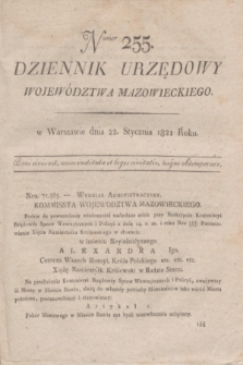 Dziennik Urzędowy Województwa Mazowieckiego. 1821, nr 255 (22 stycznia) + dod.