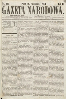 Gazeta Narodowa. 1863, nr 205