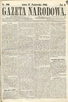 Gazeta Narodowa. 1863, nr 206