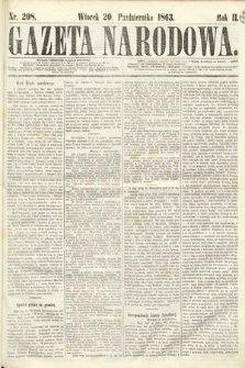 Gazeta Narodowa. 1863, nr 208
