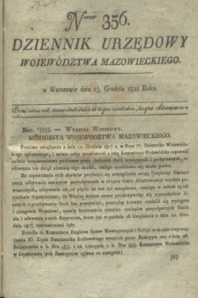 Dziennik Urzędowy Województwa Mazowieckiego. 1822, nr 356 (23 grudnia) + dod.