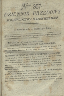 Dziennik Urzędowy Województwa Mazowieckiego. 1822, nr 357 (30 grudnia) + dod.