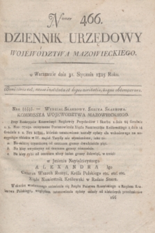 Dziennik Urzędowy Województwa Mazowieckiego. 1825, nr 466 (31 stycznia) + dod.