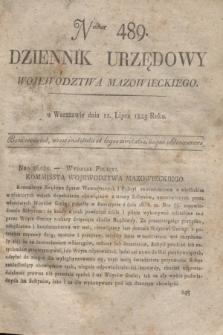 Dziennik Urzędowy Województwa Mazowieckiego. 1825, nr 489 (11 lipca) + dod.