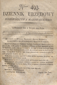 Dziennik Urzędowy Województwa Mazowieckiego. 1825, nr 493 (8 sierpnia) + dod.