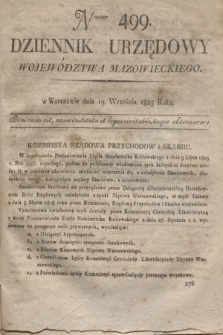 Dziennik Urzędowy Województwa Mazowieckiego. 1825, nr 499 (19 września) + dod.