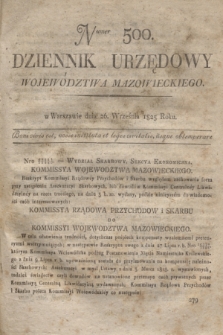 Dziennik Urzędowy Województwa Mazowieckiego. 1825, nr 500 (26 września) + dod.