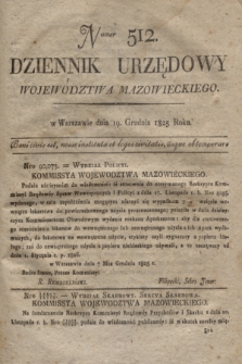 Dziennik Urzędowy Województwa Mazowieckiego. 1825, nr 512 (19 grudnia) + dod.