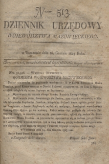 Dziennik Urzędowy Województwa Mazowieckiego. 1825, nr 513 (26 grudnia) + dod.