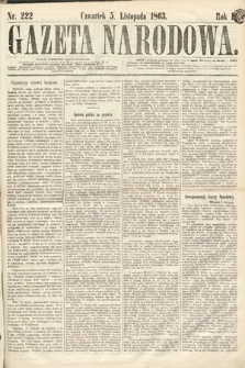 Gazeta Narodowa. 1863, nr 222