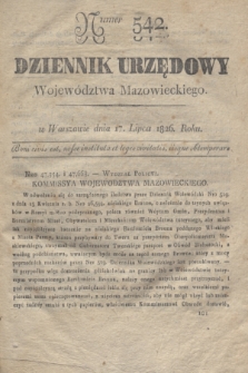 Dziennik Urzędowy Województwa Mazowieckiego. 1826, nr 542 (17 lipca) + dod.