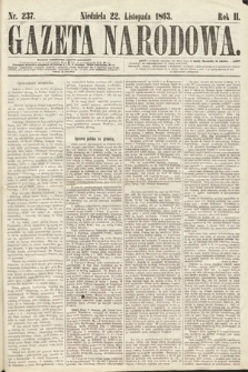 Gazeta Narodowa. 1863, nr 237