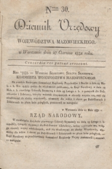 Dziennik Urzędowy Województwa Mazowieckiego. 1831, nr 30 (27 czerwca) + dod.