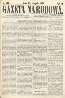 Gazeta Narodowa. 1863, nr 239