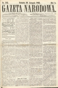 Gazeta Narodowa. 1863, nr 243