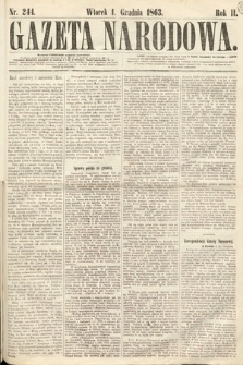 Gazeta Narodowa. 1863, nr 244