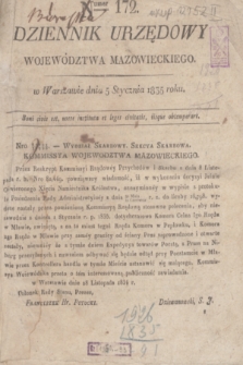 Dziennik Urzędowy Województwa Mazowieckiego. 1835, nr 172 (5 stycznia) + dod.