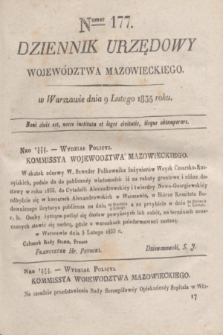 Dziennik Urzędowy Województwa Mazowieckiego. 1835, nr 177 (9 lutego) + dod.