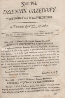 Dziennik Urzędowy Województwa Mazowieckiego. 1835, nr 194 (8 czerwca) + dod.