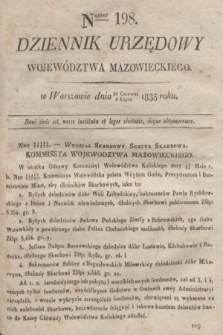 Dziennik Urzędowy Województwa Mazowieckiego. 1835, nr 198 (6 lipca) + dod.