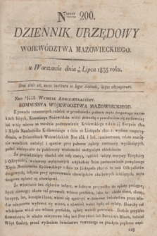 Dziennik Urzędowy Województwa Mazowieckiego. 1835, nr 200 (20 lipca) + dod.