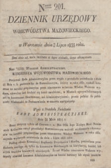 Dziennik Urzędowy Województwa Mazowieckiego. 1835, nr 201 (27 lipca) + dod.