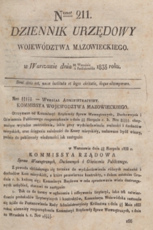 Dziennik Urzędowy Województwa Mazowieckiego. 1835, nr 211 (5 października) + dod.