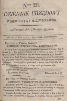 Dziennik Urzędowy Województwa Mazowieckiego. 1835, nr 221 (14 grudnia) + dod.