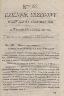 Dziennik Urzędowy Województwa Mazowieckiego. 1835, nr 223 (28 grudnia) + dod.