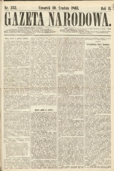 Gazeta Narodowa. 1863, nr 252