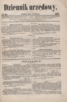 Dziennik Urzędowy. 1867, № 38 (16 lutego)
