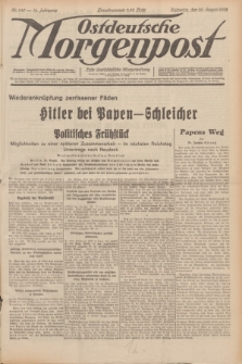 Ostdeutsche Morgenpost : erste oberschlesische Morgenzeitung. Jg.14, Nr. 240 (30 August 1932)