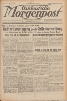 Ostdeutsche Morgenpost : erste oberschlesische Morgenzeitung. Jg.12, Nr. 63 (4 März 1930)