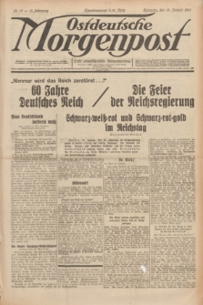 Ostdeutsche Morgenpost : erste oberschlesische Morgenzeitung. Jg.13, Nr. 19 (19 Januar 1931)