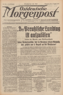Ostdeutsche Morgenpost : erste oberschlesische Morgenzeitung. Jg.13, Nr. 216 (7 August 1931) + dod.