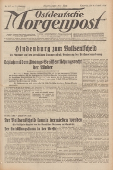 Ostdeutsche Morgenpost : erste oberschlesische Morgenzeitung. Jg.13, Nr. 217 (8 August 1931) + dod.
