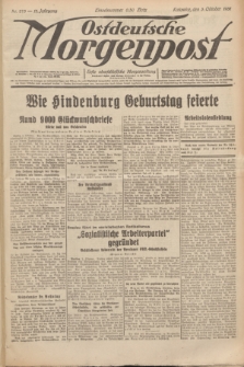 Ostdeutsche Morgenpost : erste oberschlesische Morgenzeitung. Jg.13, Nr. 273 (3 Oktober 1931)