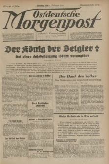 Ostdeutsche Morgenpost : Führende Wirtschaftszeitung. Jg.16, Nr. 49 (19 Februar 1934)