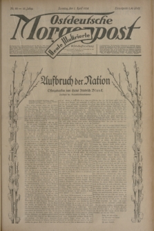 Ostdeutsche Morgenpost : Führende Wirtschaftszeitung. Jg.16, Nr. 86 (1 April 1934) + dod.